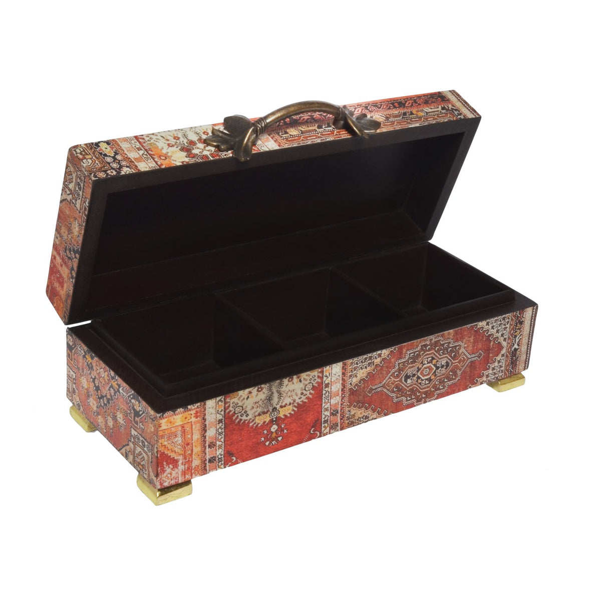 Serapi Collage Tea Box - Wood