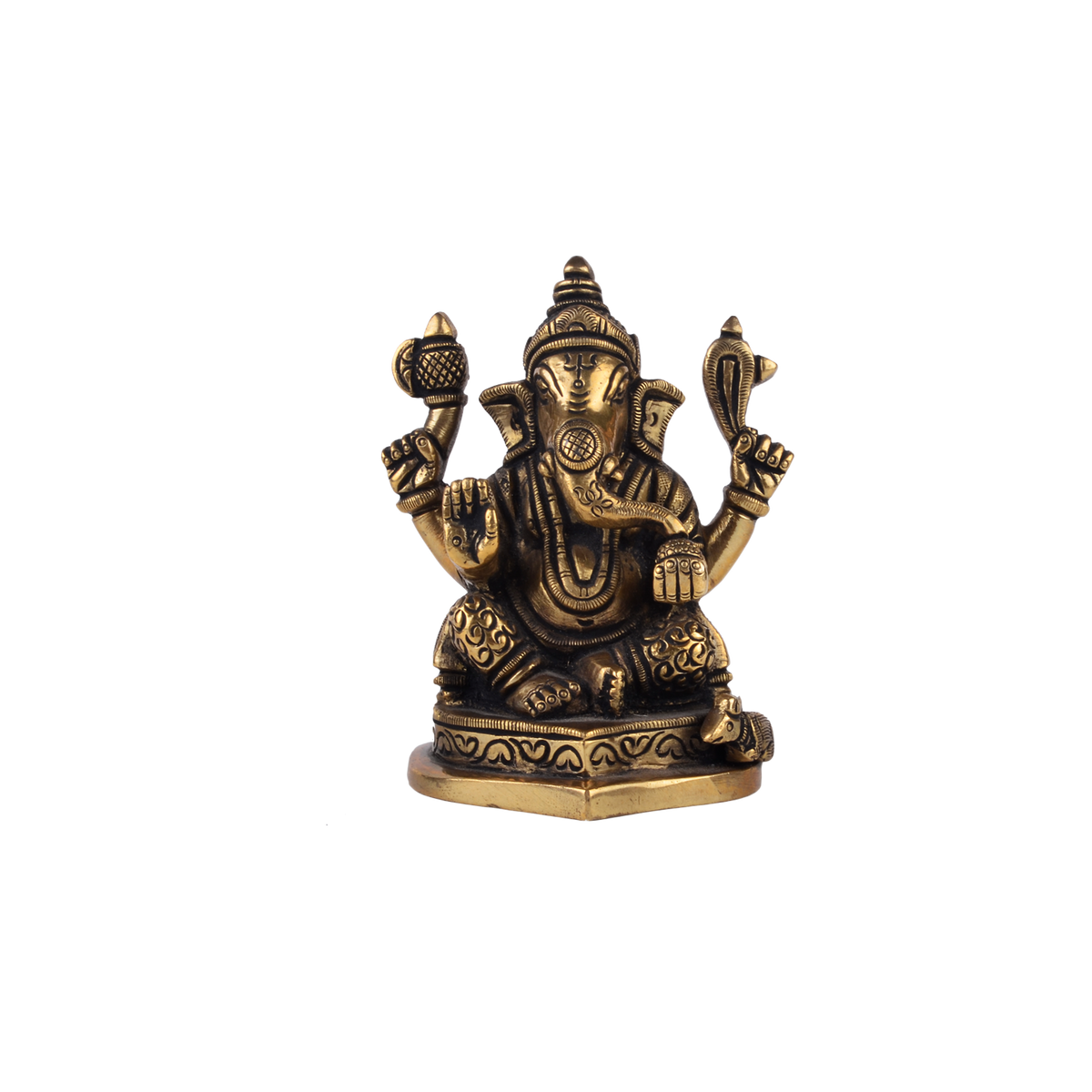 Laxmi And Ganpati Idol - Brass