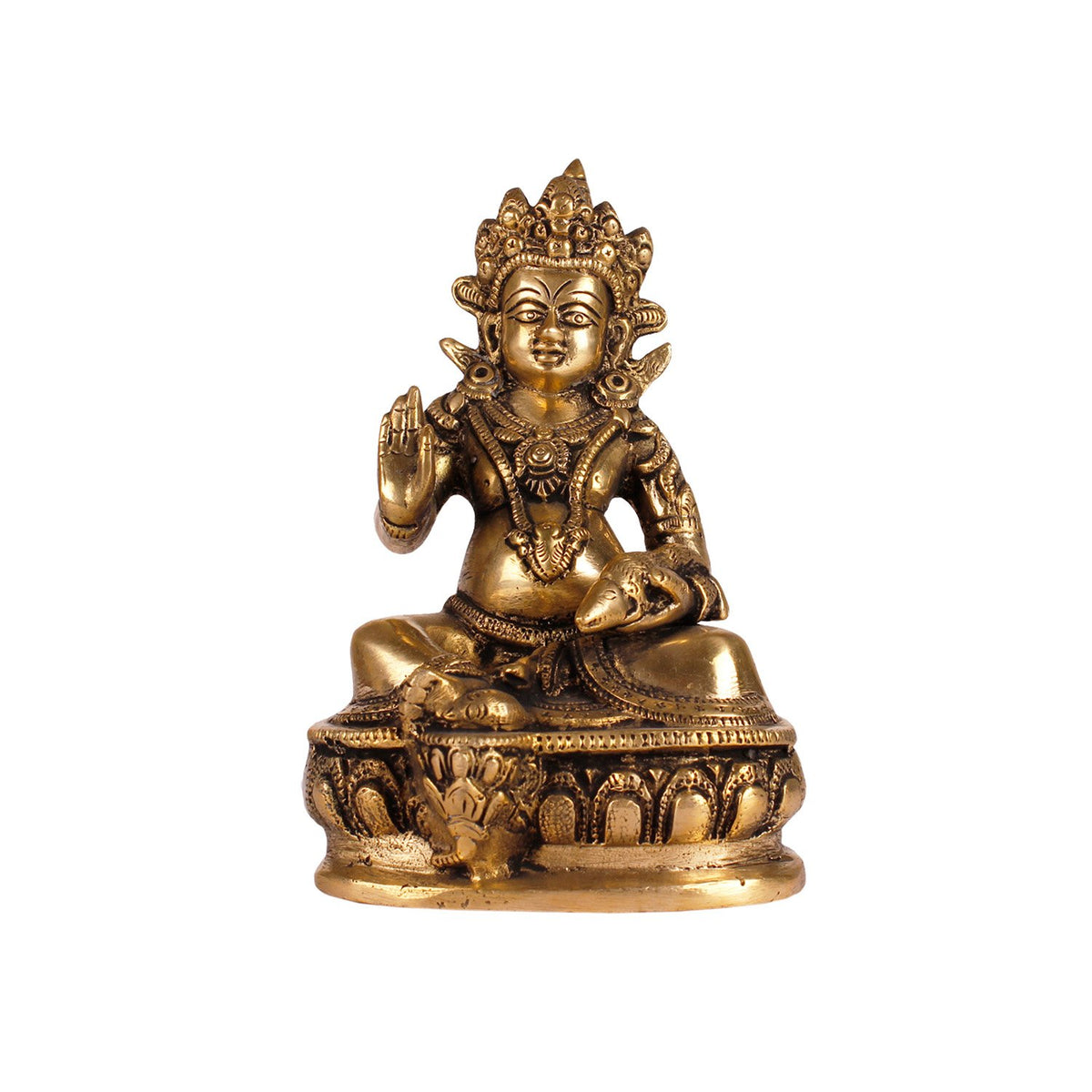 Seated Kuber - Large in Brass