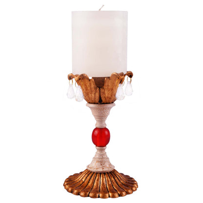 Candle Stand - Metal and Synthetic Crystals