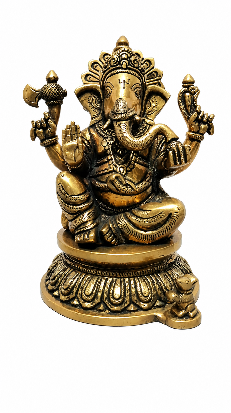 Brass Ganesh With Base