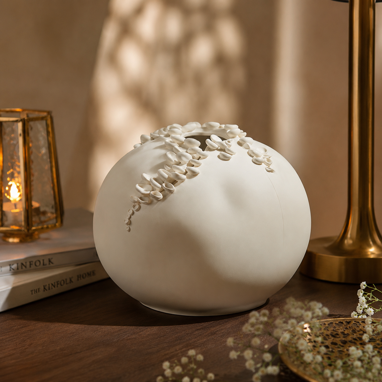 White Petals - Vase in Ceramic