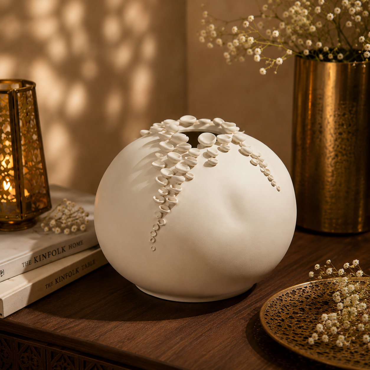 White Petals - Vase in Ceramic