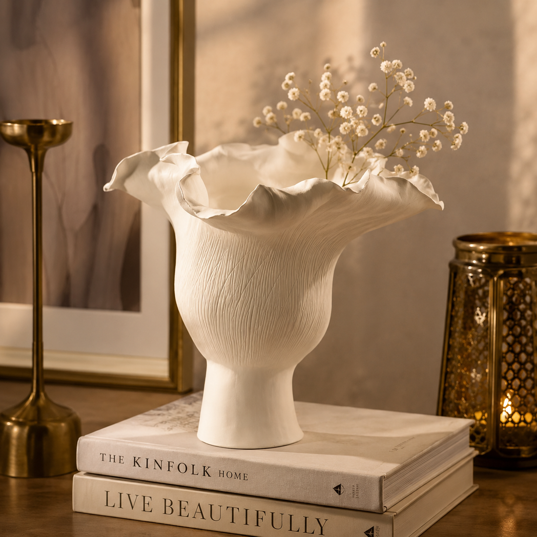 White Bloom - Vase in Ceramic