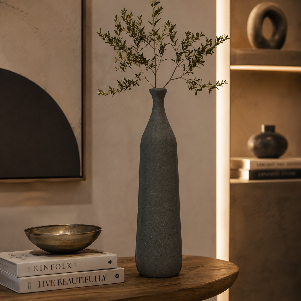 Cera Tapered  Vase  In Ceramic