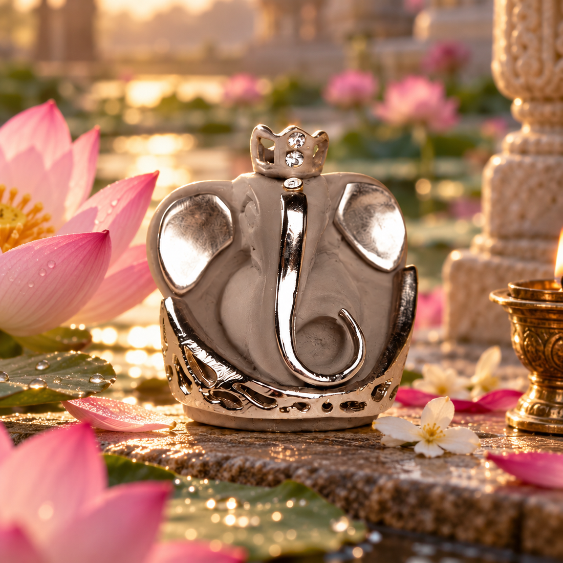 Ganesh Idol - Small in Grey