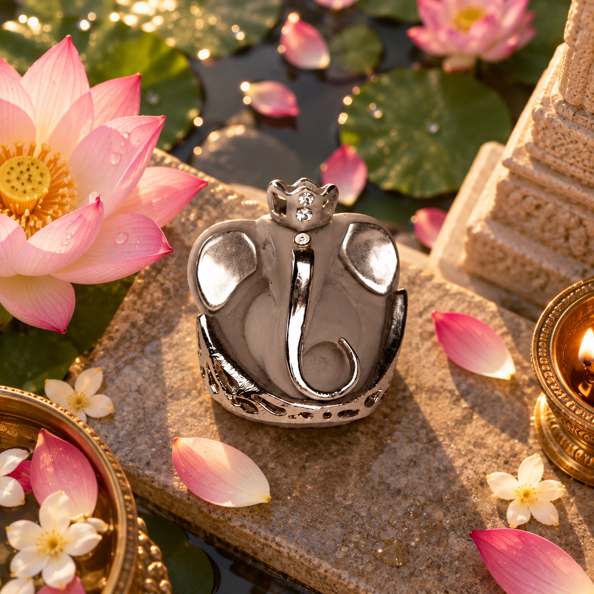 Ganesh Idol - Small in Grey