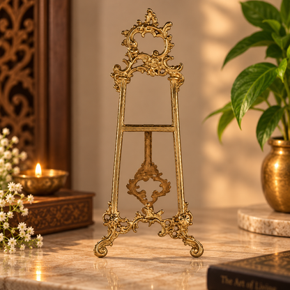 Floral Easel -  Medium in Brass