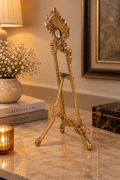 Sunburst Easel - Large in Brass