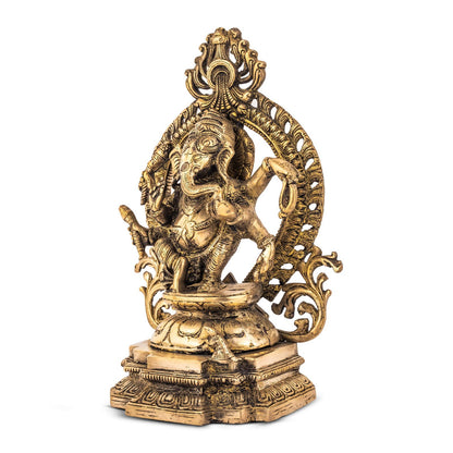 Dancing Ganesh Idol - Brass