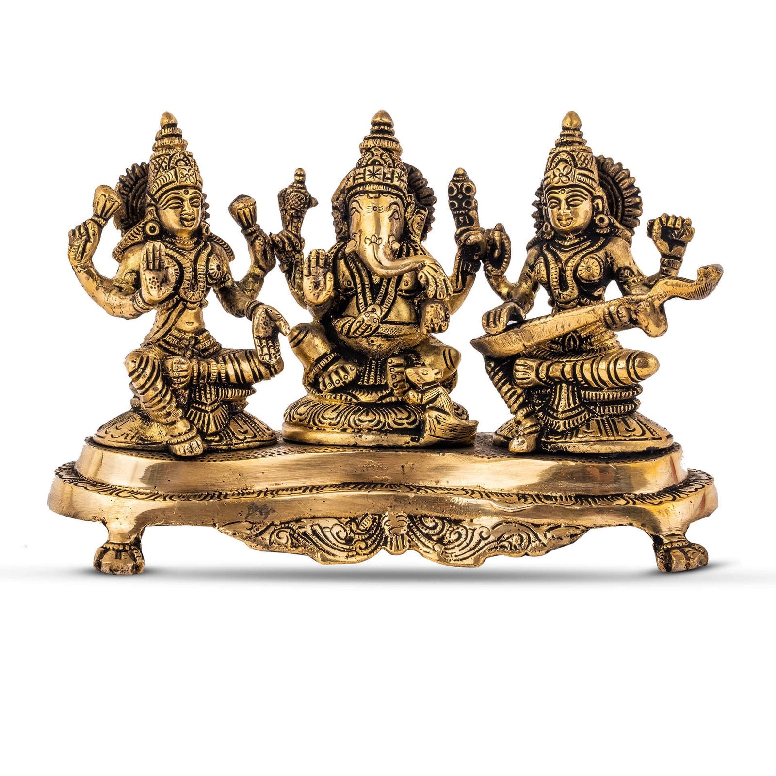Ganesh Laxmi Saraswati - Brass