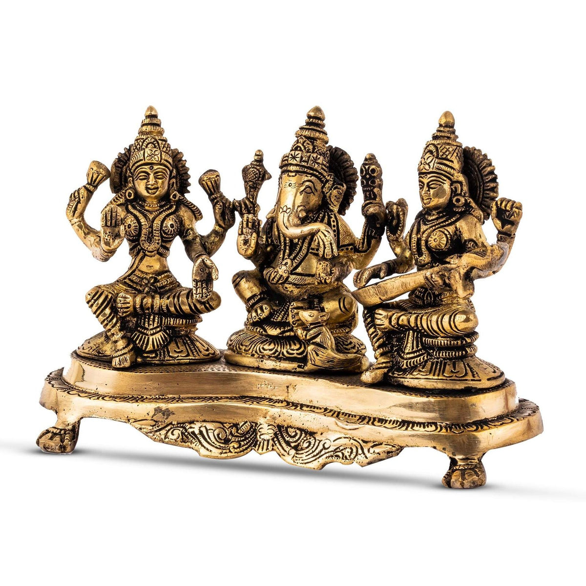 Ganesh Laxmi Saraswati - Brass
