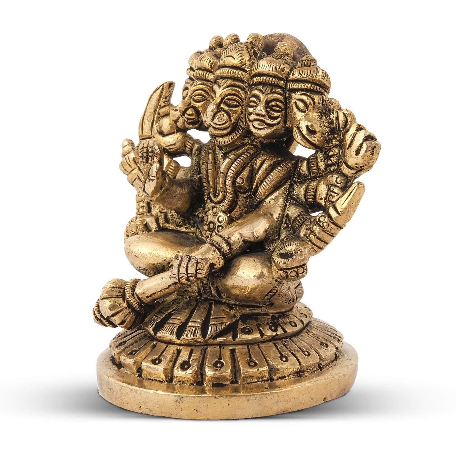 Hanuman Panchmukhi Idol - Small in Brass