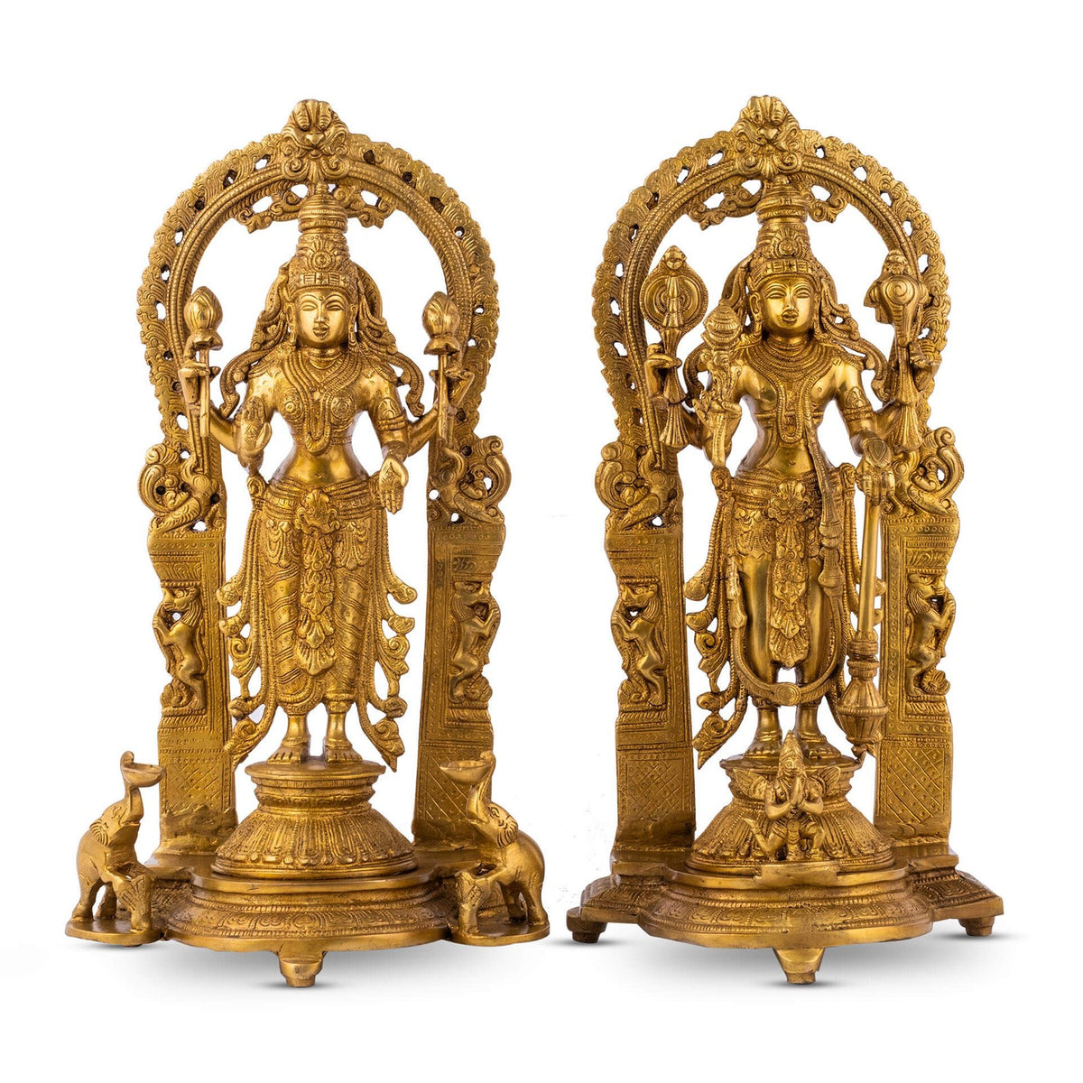 Ganesha Laxmi standing - Brass