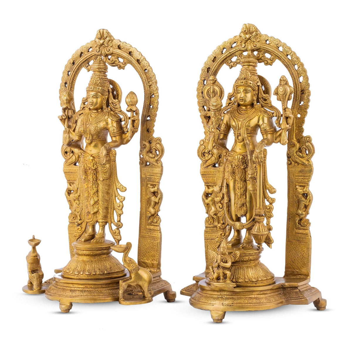 Ganesha Laxmi standing - Brass