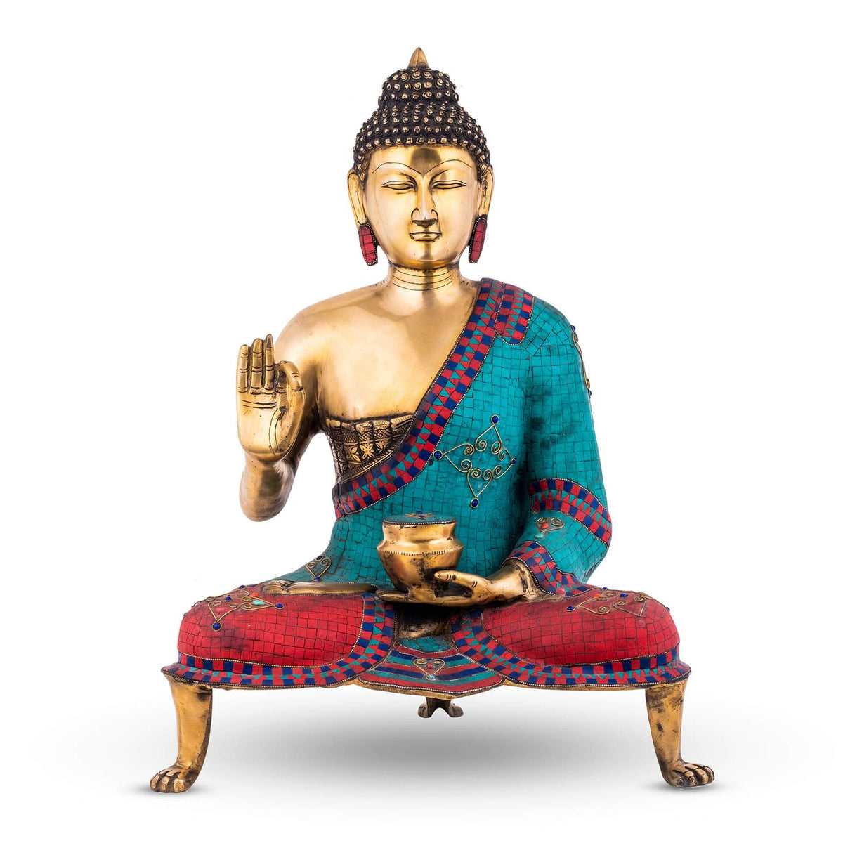 Buddha 3 Legs - Firoza in Brass