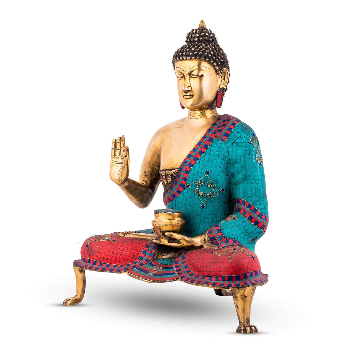 Buddha 3 Legs - Firoza in Brass