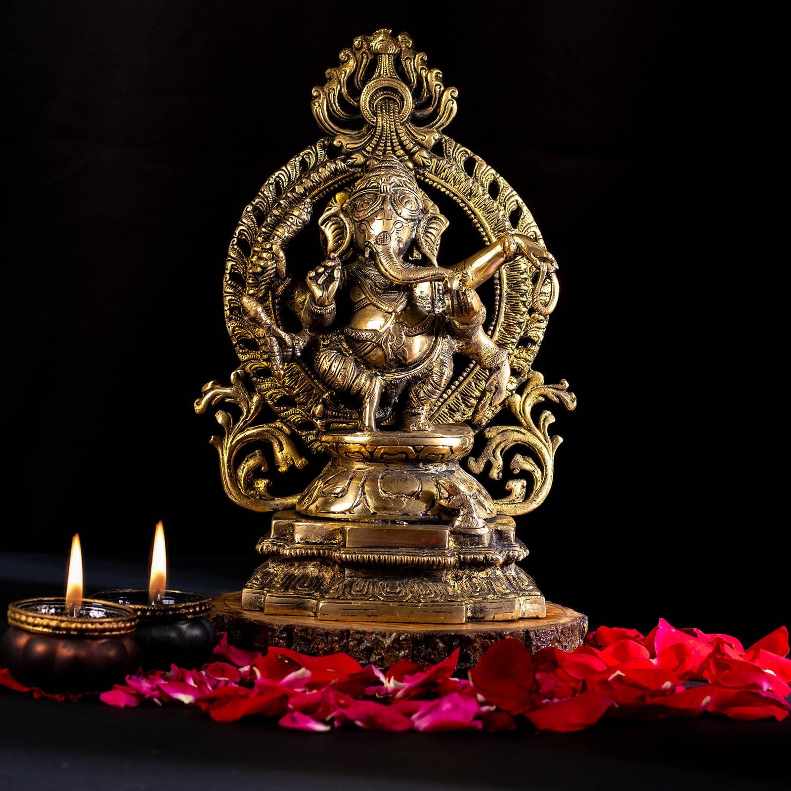 Dancing Ganesh Idol - Brass