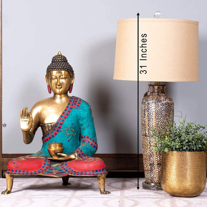 Buddha 3 Legs - Firoza in Brass
