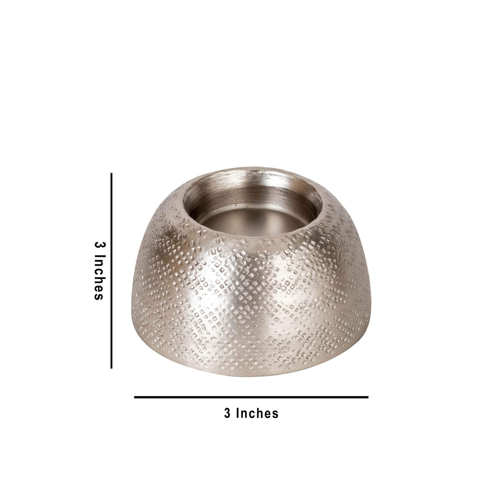 Tea Light Holder - Medium Silver in Metal