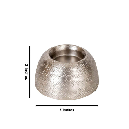 Light Holder - Small Silver in Metal