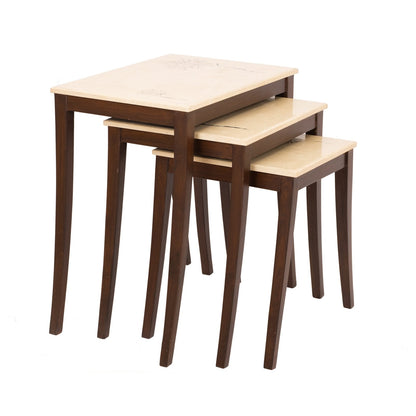 Nest of Tables - Set of Three in Teak Wood