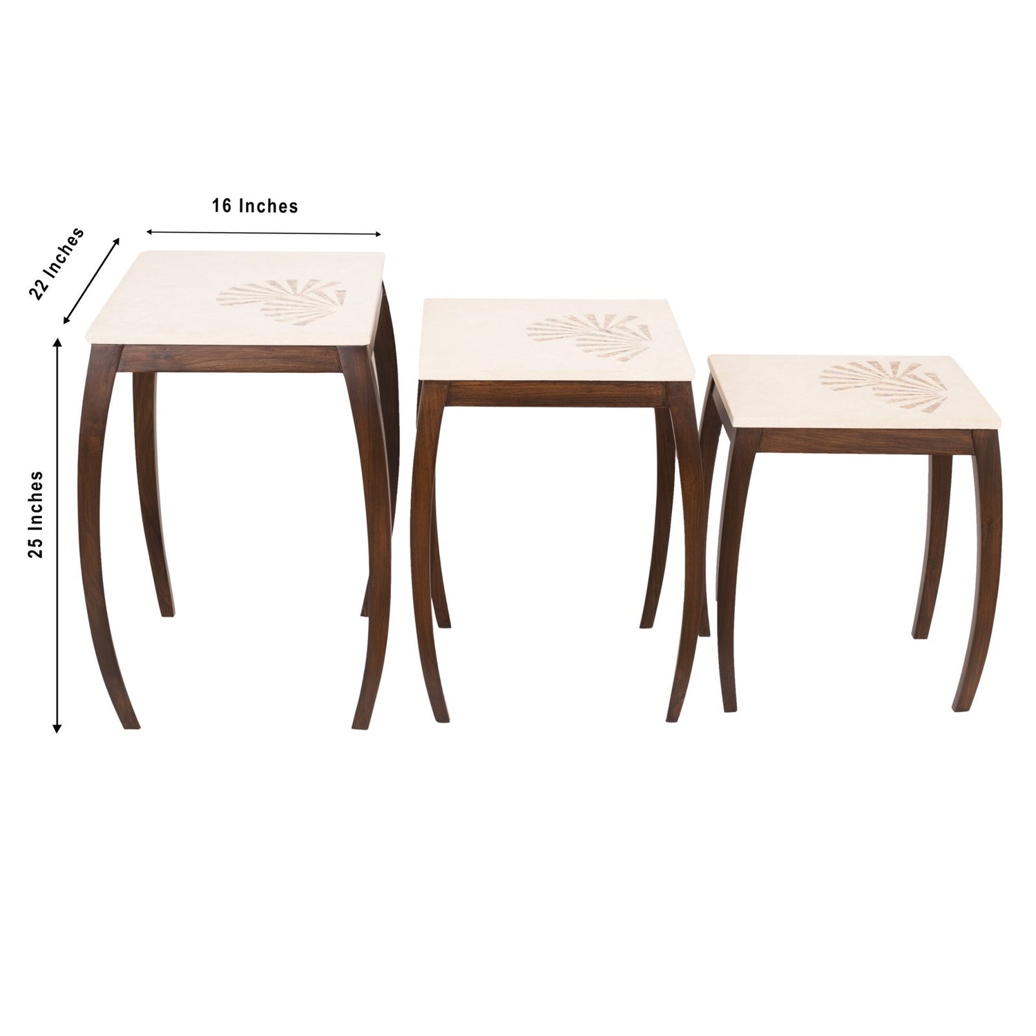 Nest of Tables - Set of Two in Teak Wood