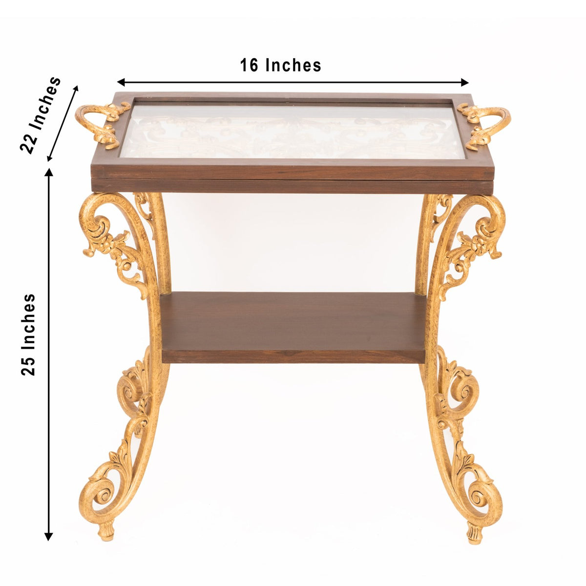 Tray top design side table - Teak Wood