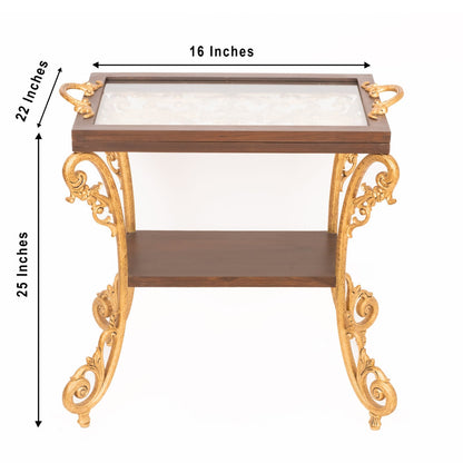 Tray top design side table - Teak Wood