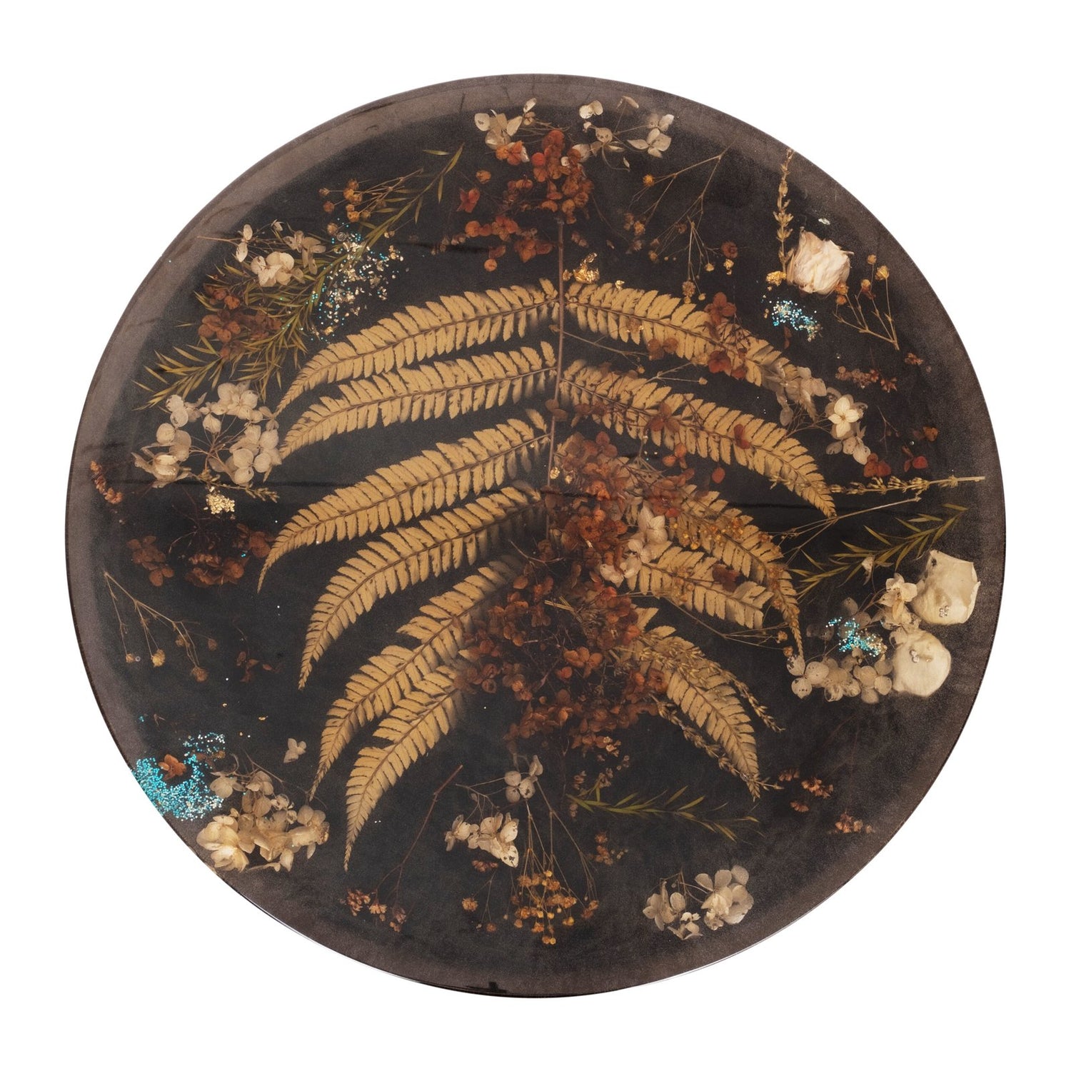 Round Corner - Side Table in Resin and Metal