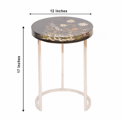 AK Series Fora - Side Table in Resin and Metal