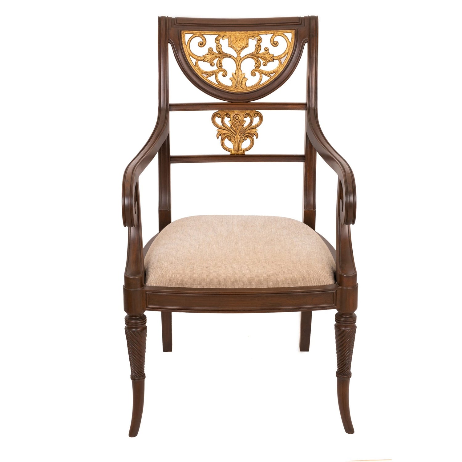 Half moon chair design - Teak Wood