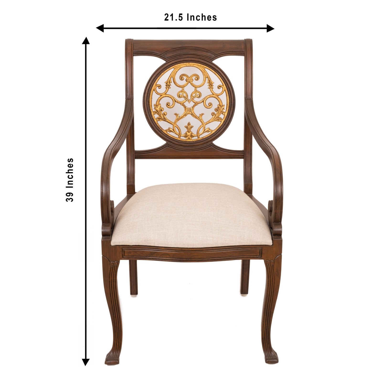 Full Moon Arm Chair - Teak Wood