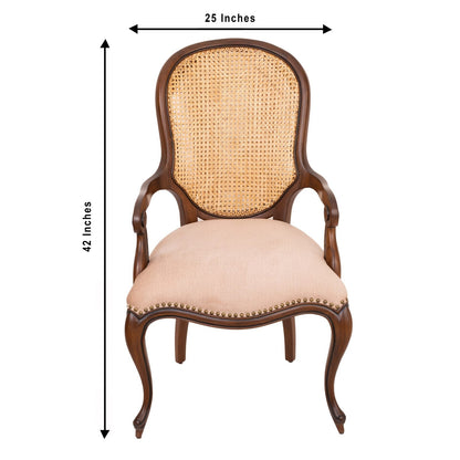 Cane back chairs - Teak Wood and Rattan
