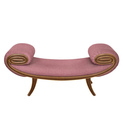 Curved Pouffe - Teak Wood