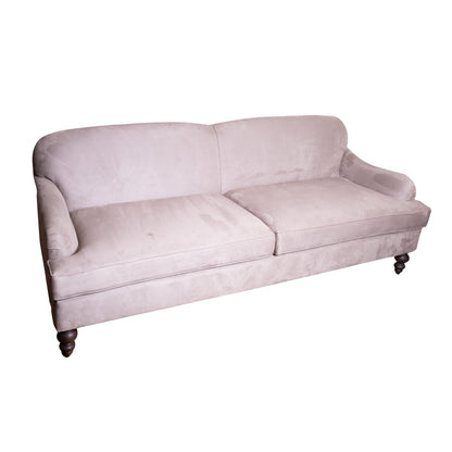 Two seater straight arm sofa - Teak Wood