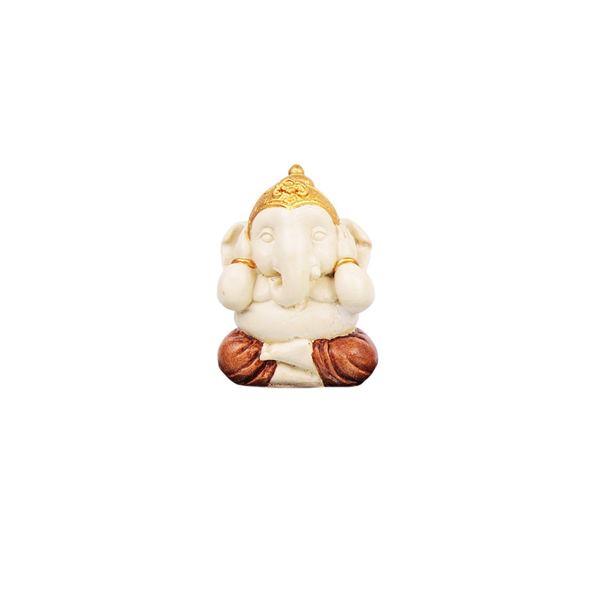 Hear No III Ganesha - Beige in Composite Marble