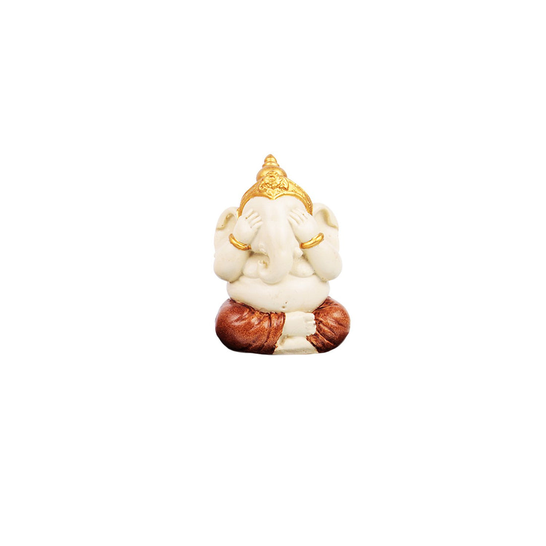 See No III Ganesha  Idol - Beige in Composite Marble