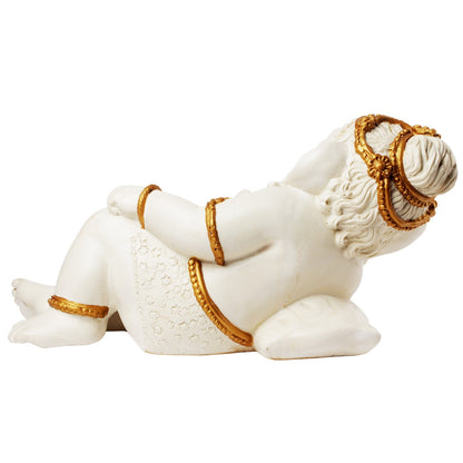 Kshipra Ganesha Idol - Beige in Composite Marble
