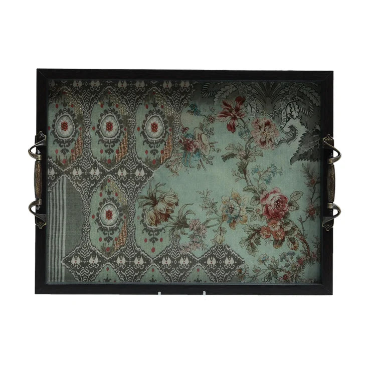 Gulposh Tray - In  Wood and Glass
