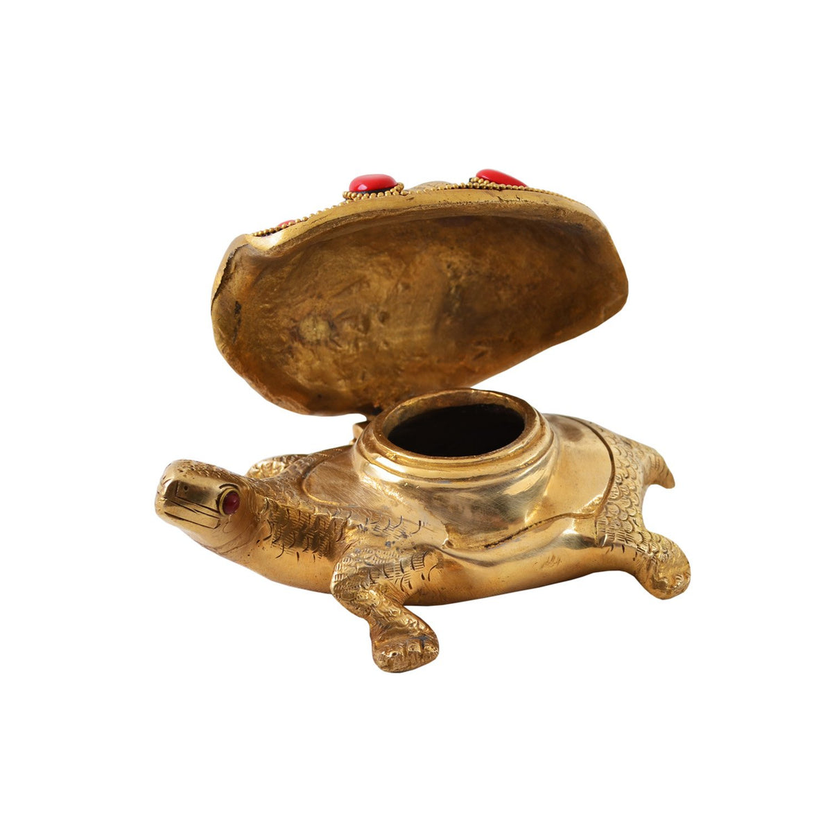Coral Tortoise Box - Brass