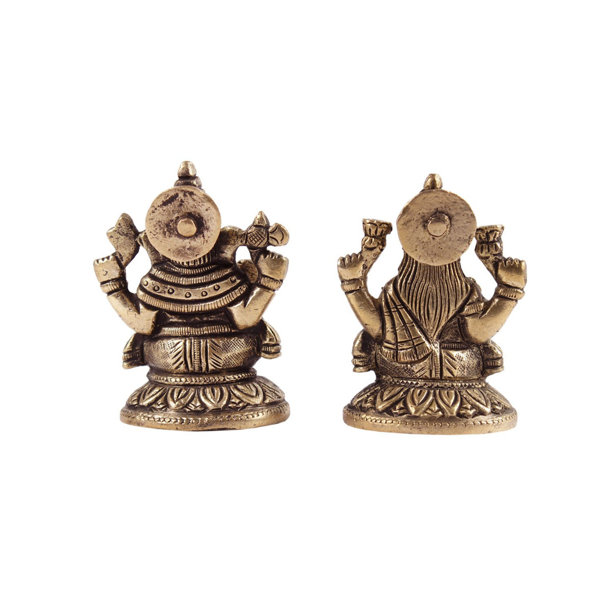 Ganesh  Lakshmi - Small in Brass