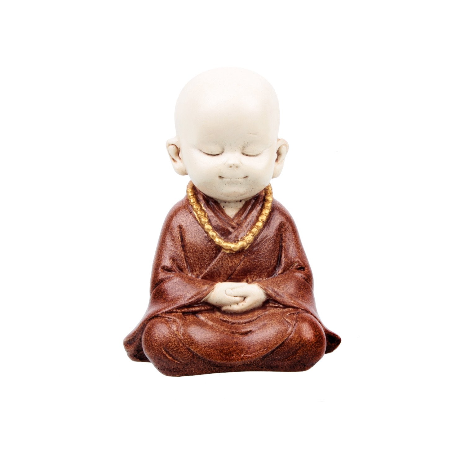 Monk In Meditation - Brown in Composite Marble