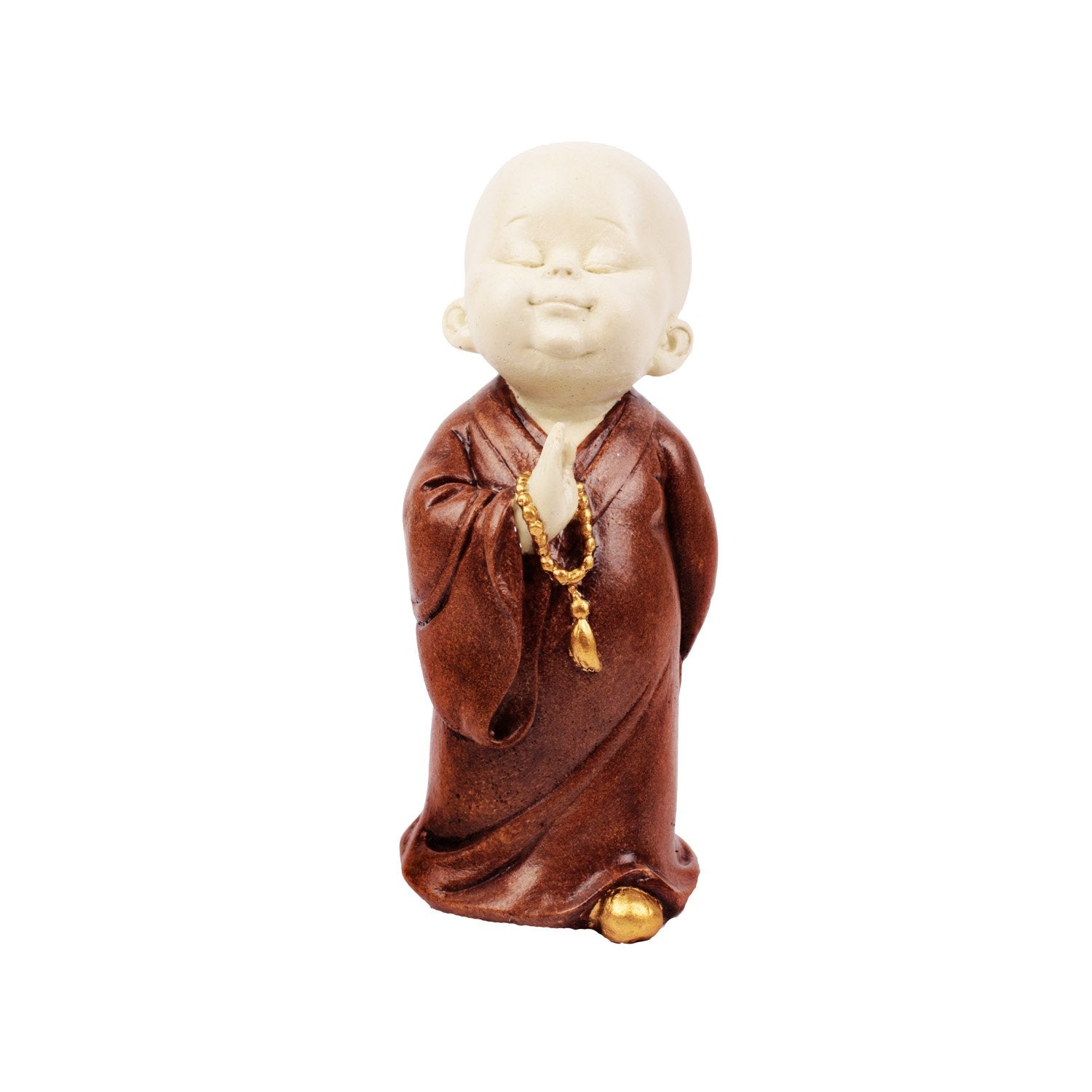 Chanting Monk - Brown in Composite Marble