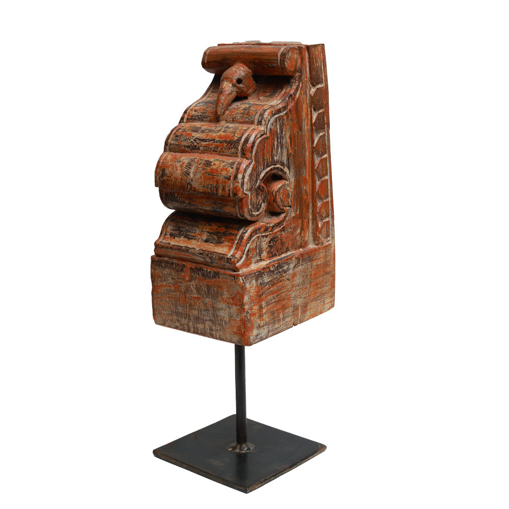 Nalanda Carving on Stand - Wood