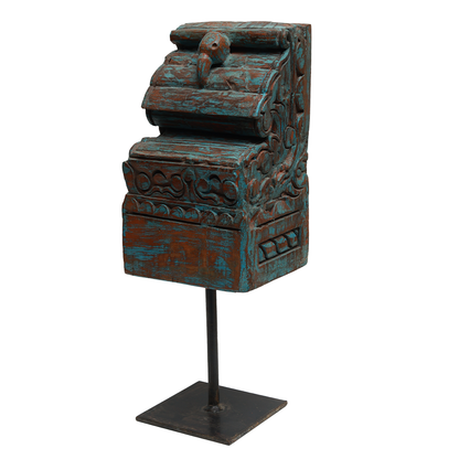Nalanda Carving on Stand - Wood