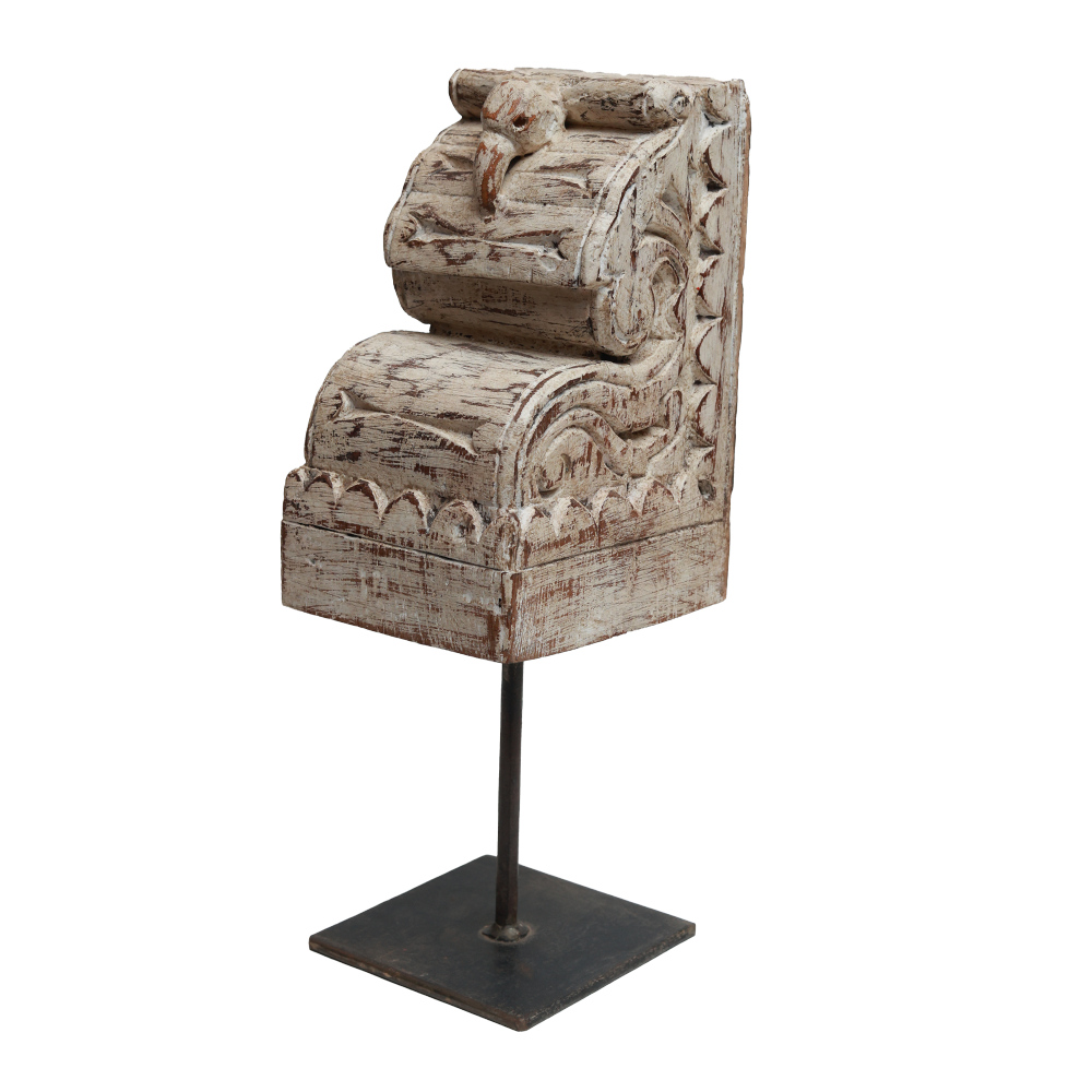 Nalanda Carving on Stand - Wood