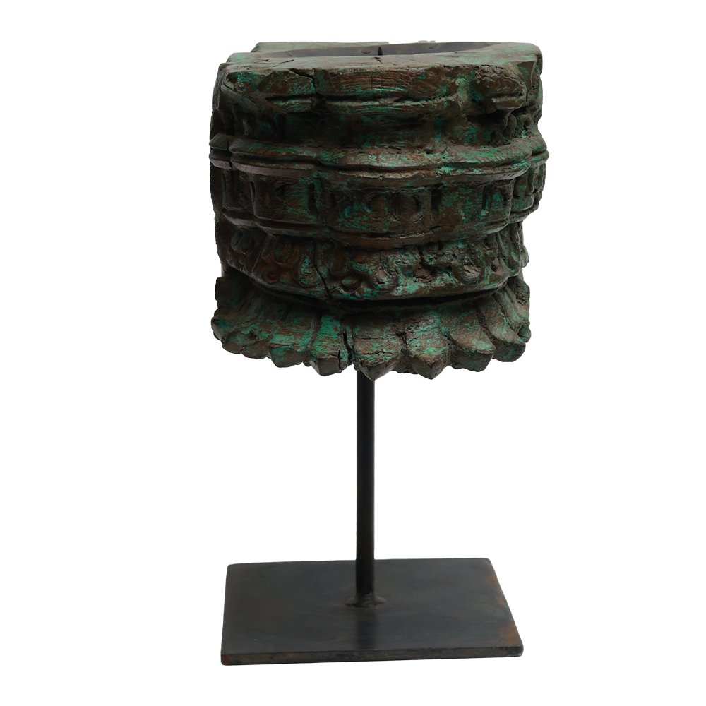 Nalanda Carving on Stand - Wood
