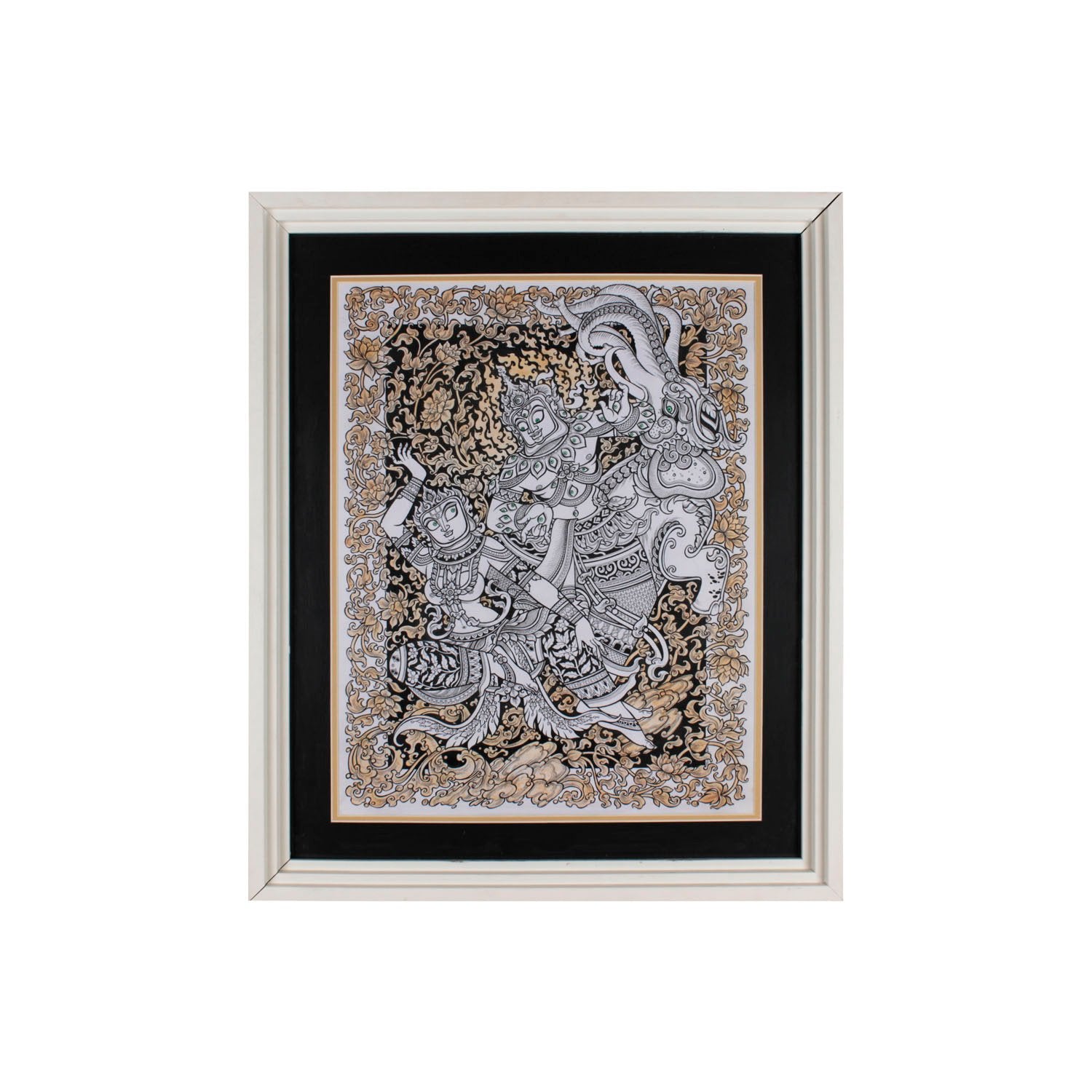 Memories From Bhutan By Rash Behari Saha - Pen and ink on paper
