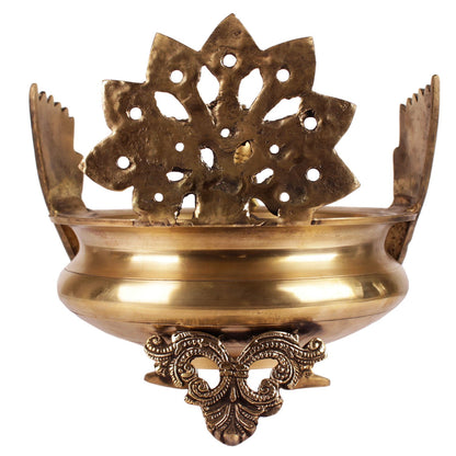 Peacock Urli - Large in Brass